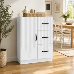 Charming White Sideboard 66 x 34.5 x 87 cm for Your Home