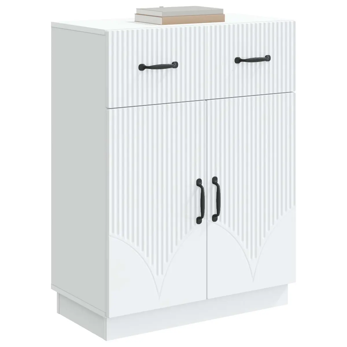 White Sideboard Storage Cabinet with Shelves