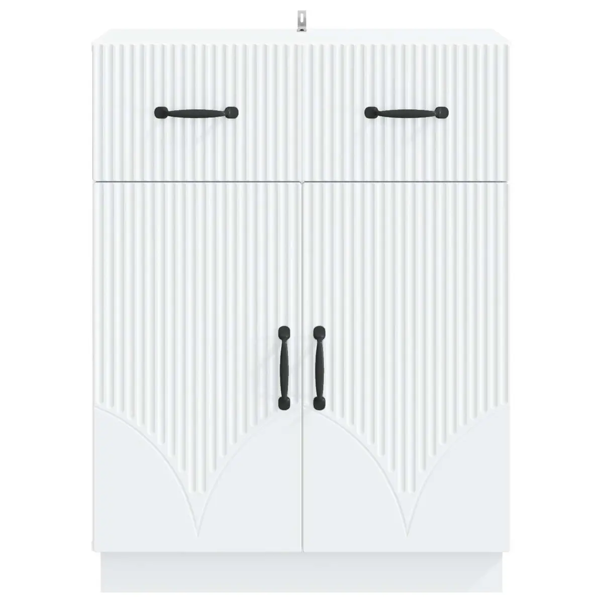White Sideboard Storage Cabinet with Shelves