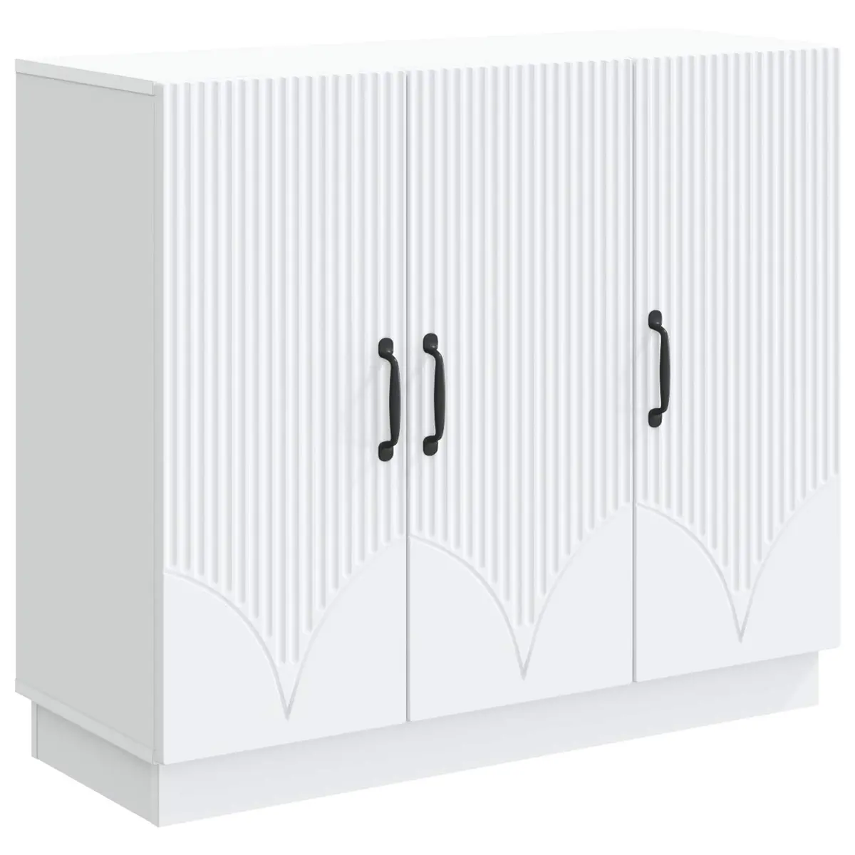 Sideboard White Modern Storage Cabinet Engineered Wood 89 x 34.5 x 77 cm