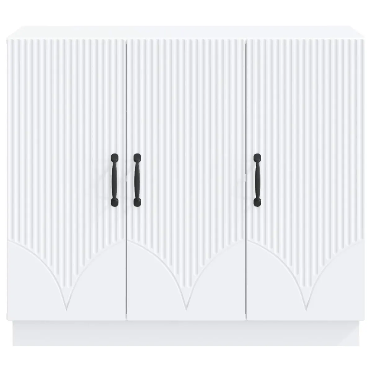 Sideboard White Modern Storage Cabinet Engineered Wood 89 x 34.5 x 77 cm