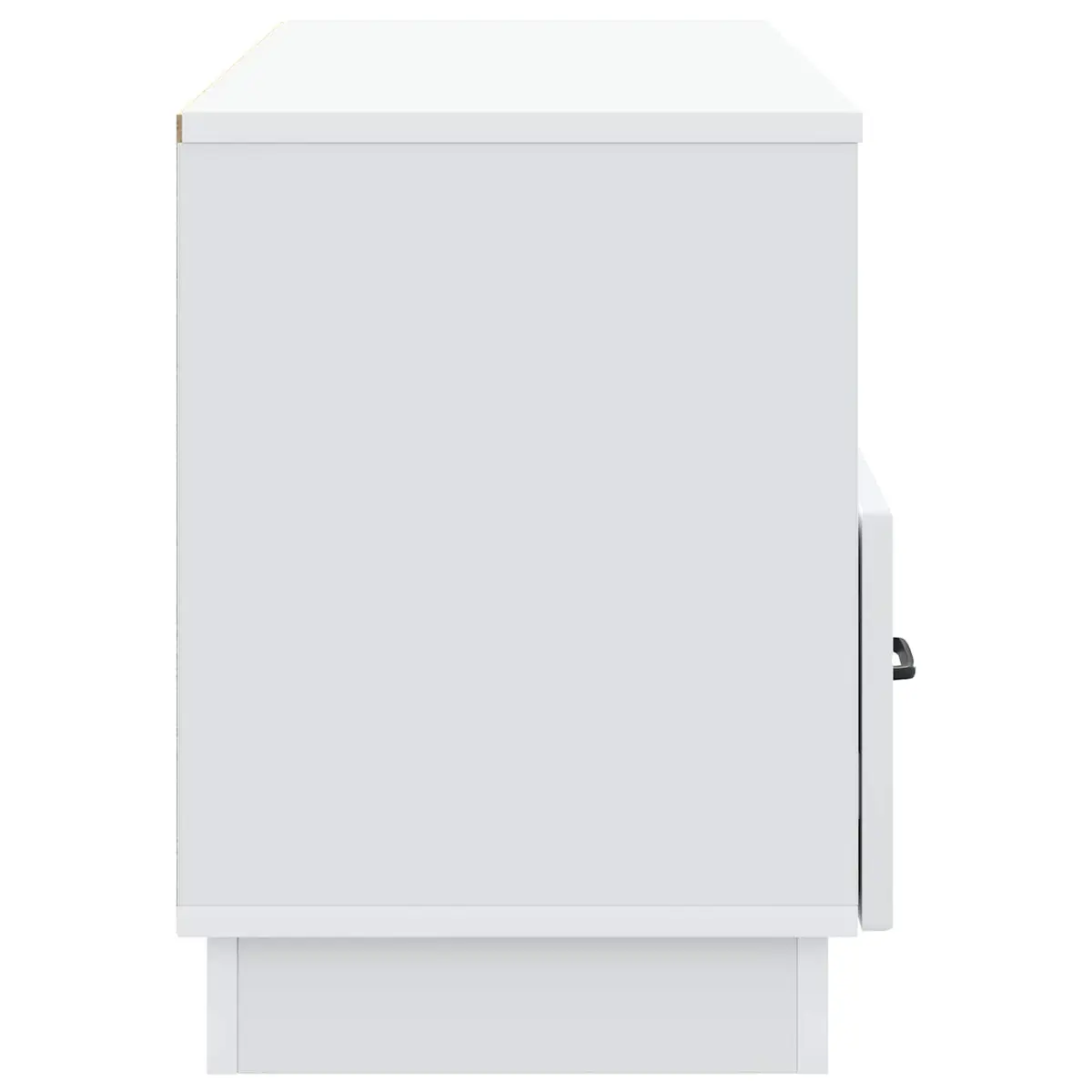 TV Cabinet White Engineered Wood Storage Unit with Drawer