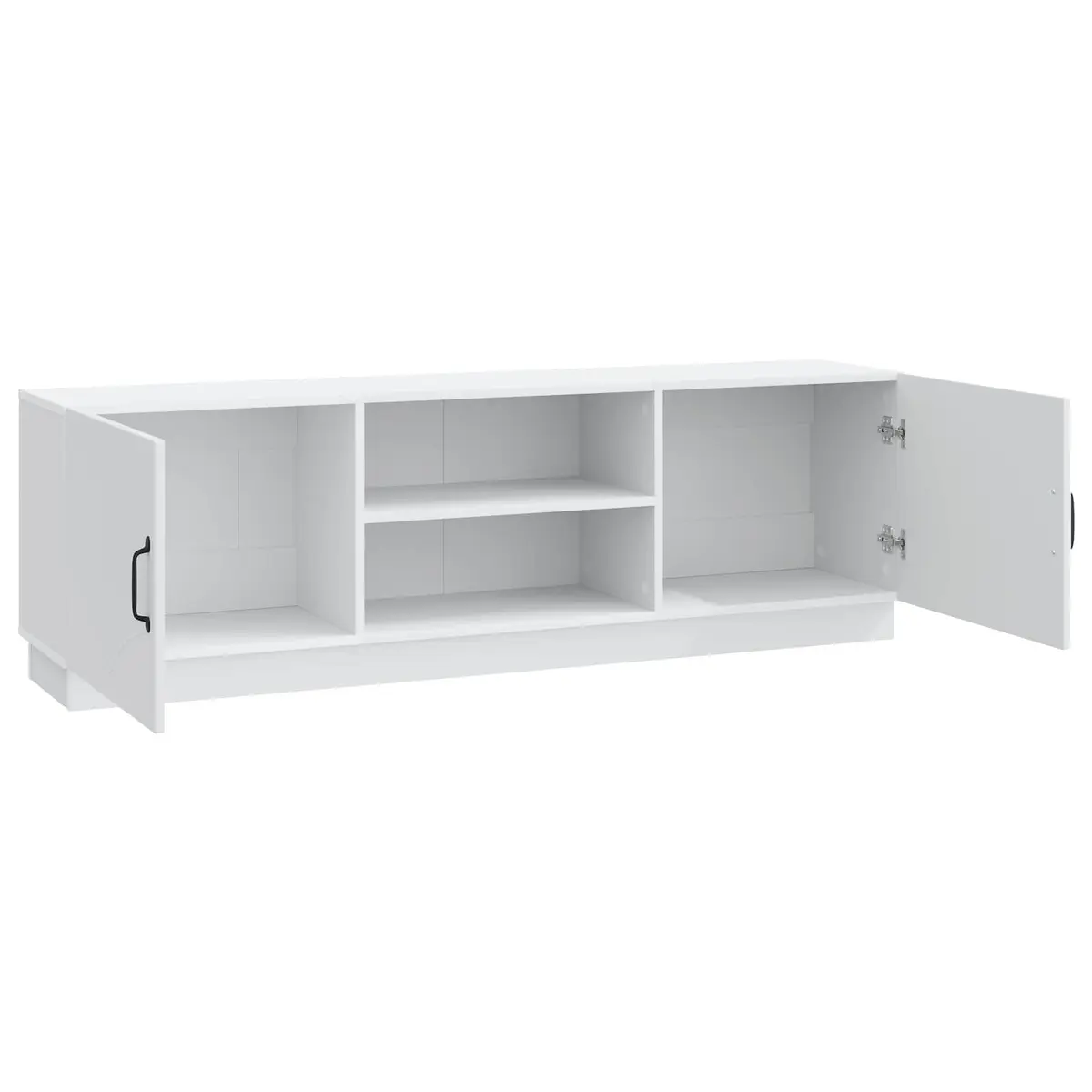 White TV Cabinet 150cm with LED Lighting