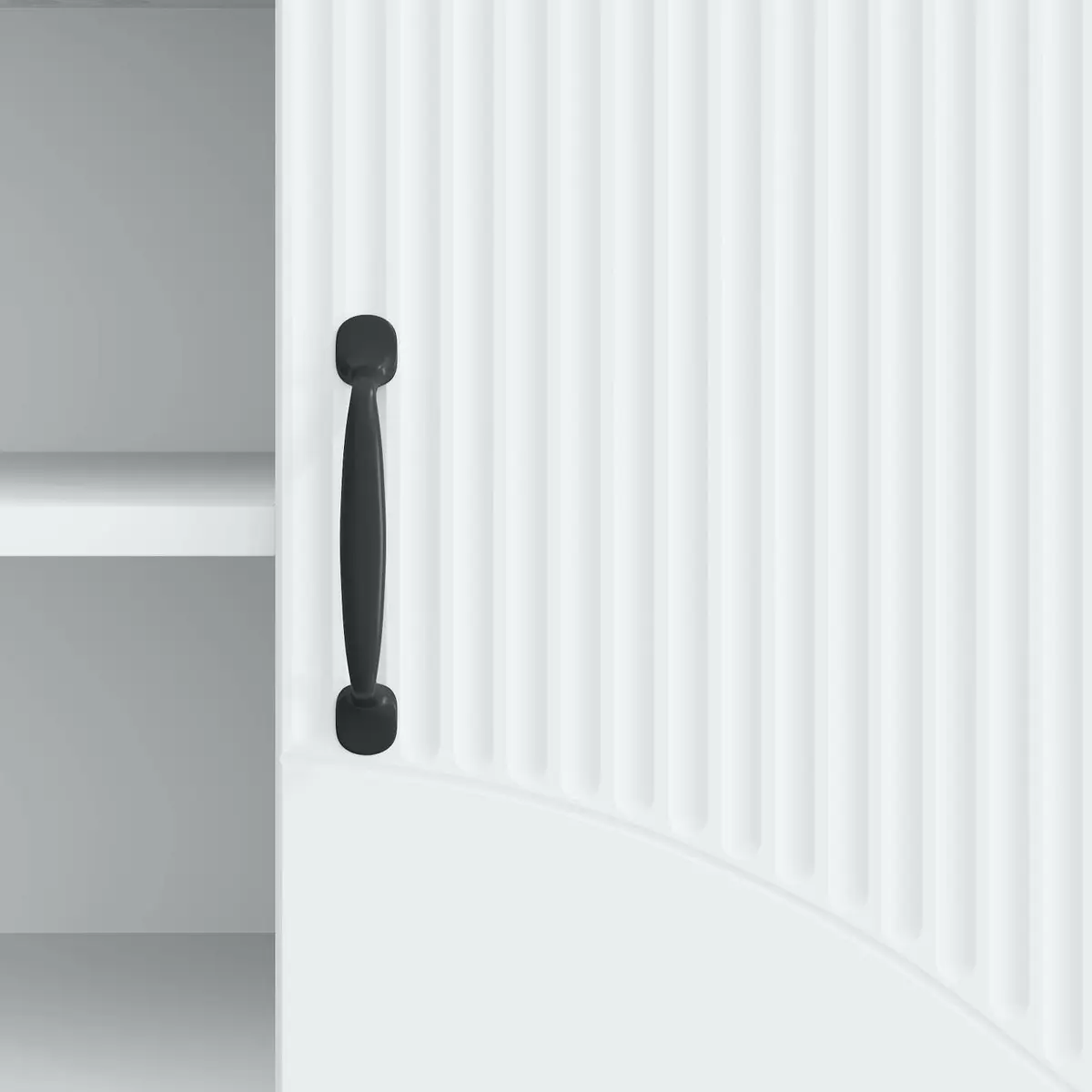 White TV Cabinet 150cm with LED Lighting