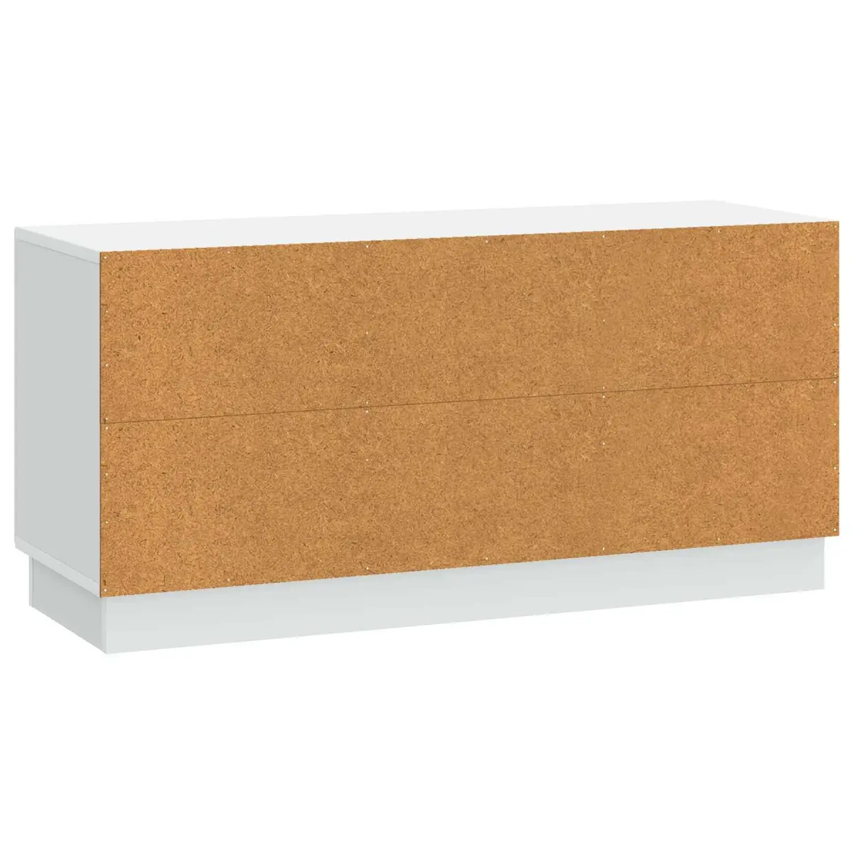 White TV Cabinet with Storage Shelves and Drawers