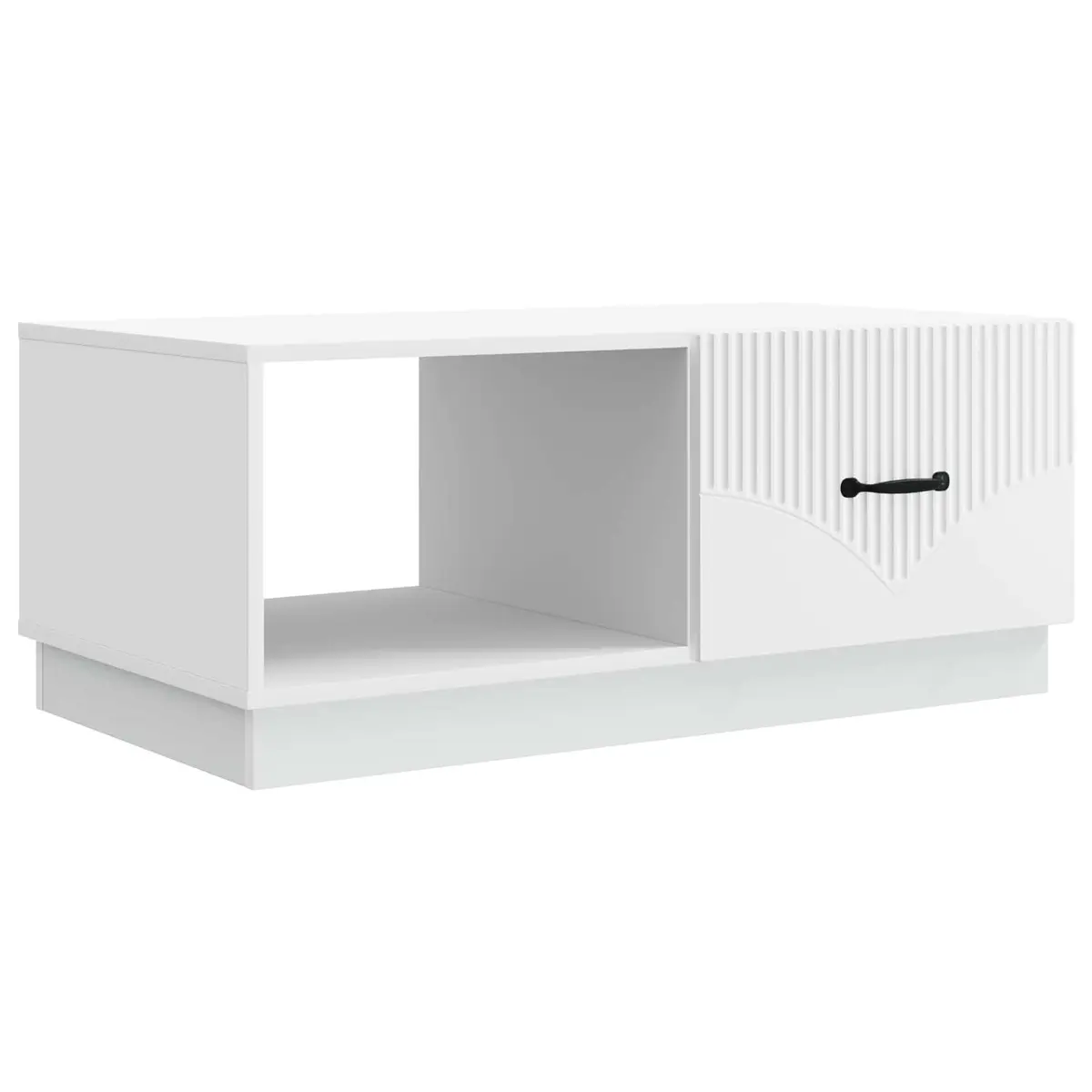 Coffee Table White Storage Cabinet 90x50x37 cm Engineered Wood Modern