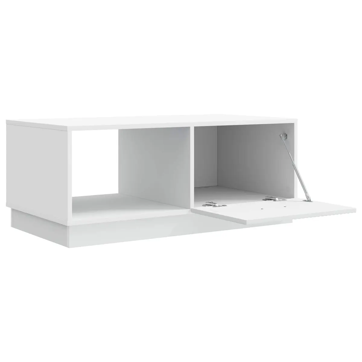 Coffee Table White Storage Cabinet 90x50x37 cm Engineered Wood Modern