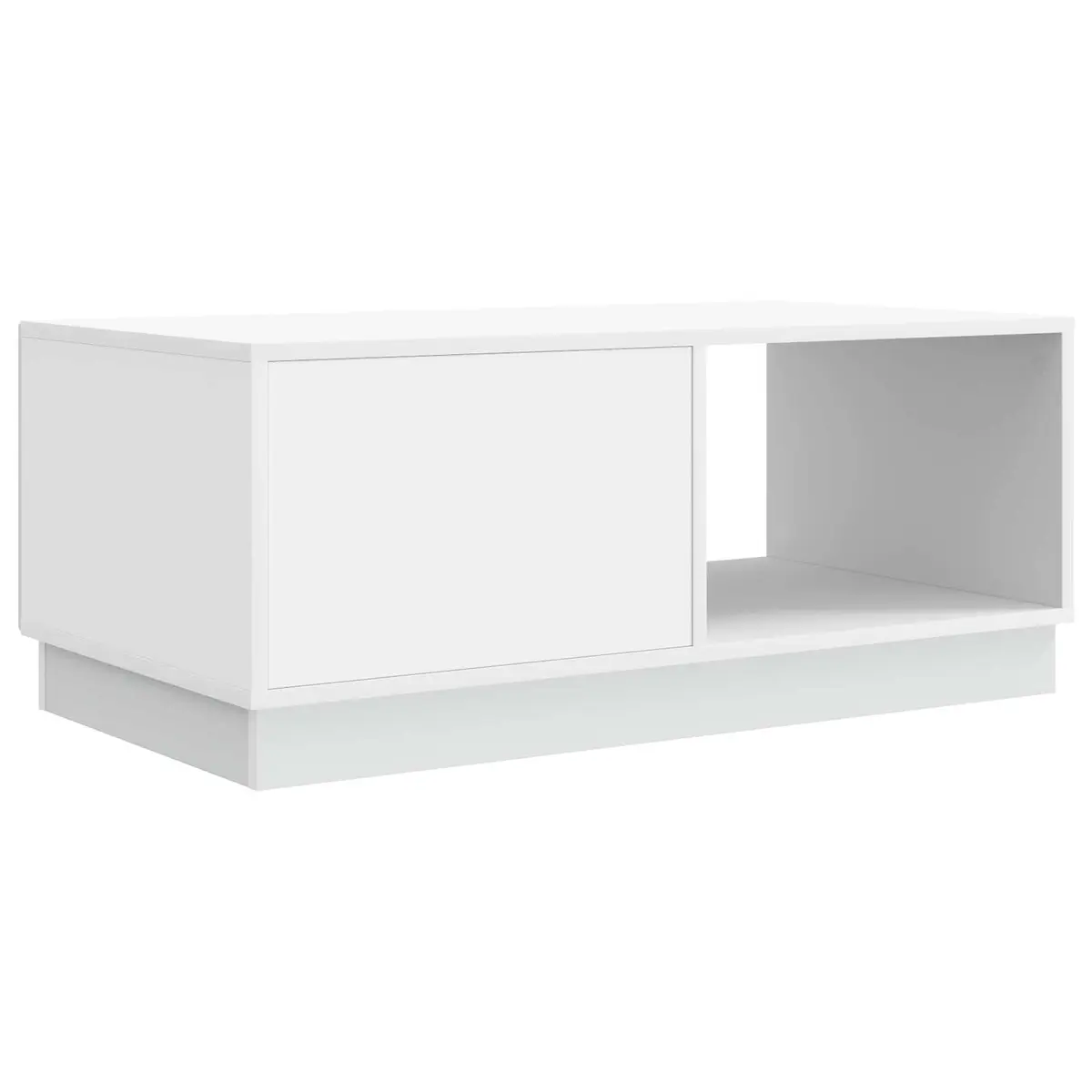 Coffee Table White Storage Cabinet 90x50x37 cm Engineered Wood Modern
