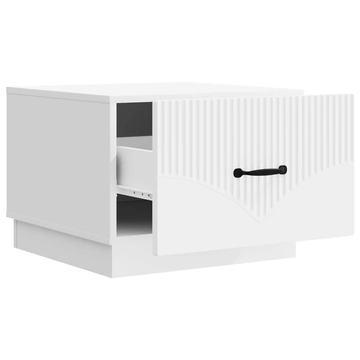 Coffee Table White Modern 49x50x37cm Engineered Wood