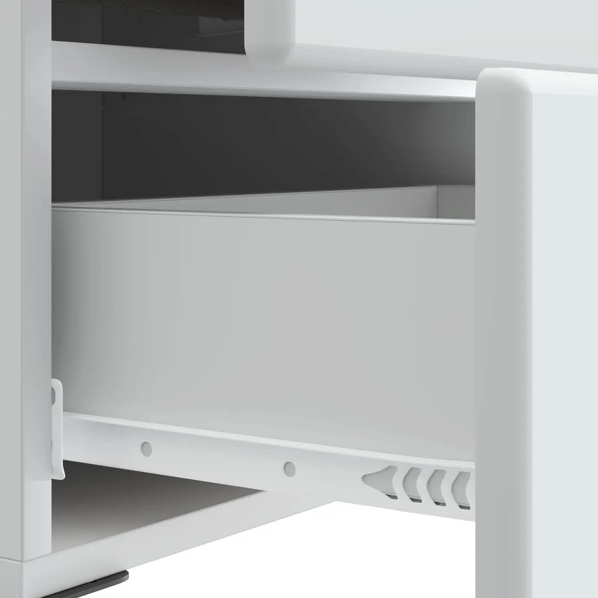 Bedside Cabinet White 43 x 34.5 x 47.5 cm Engineered Wood Nightstand Bedroom Storage Table