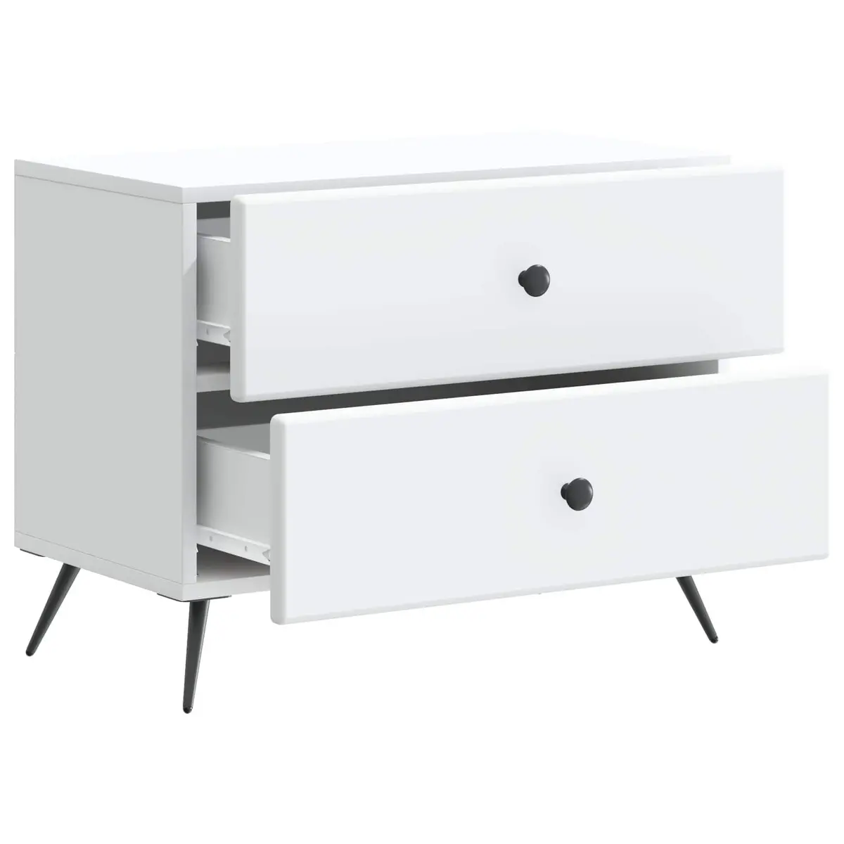 White Bedside Cabinet for Bedroom Storage