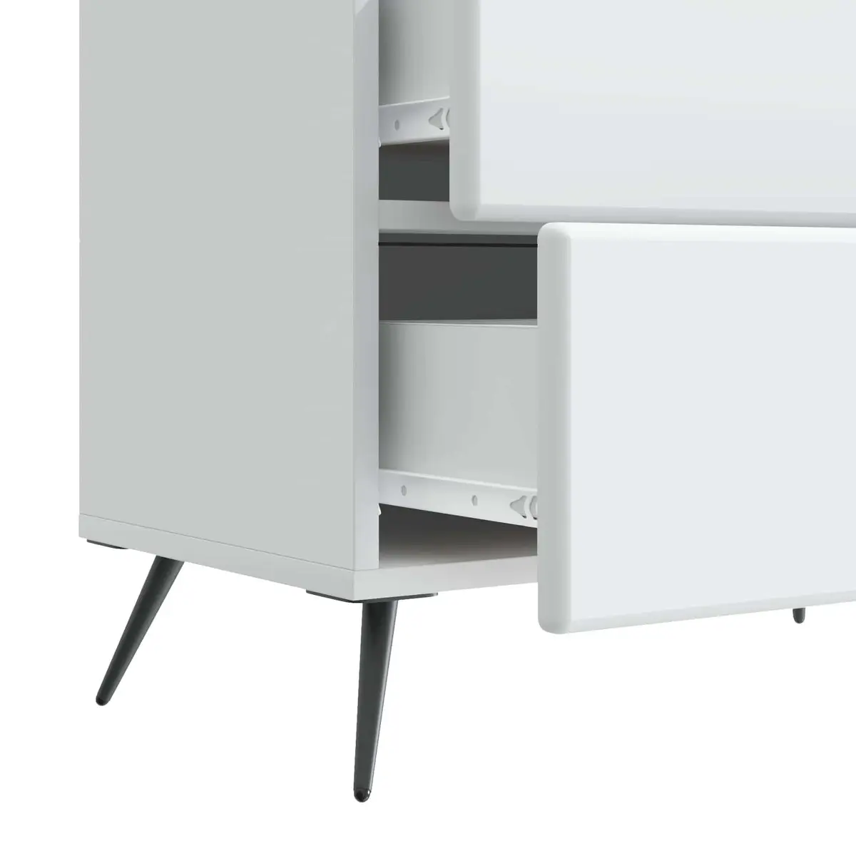 White Bedside Cabinet for Bedroom Storage