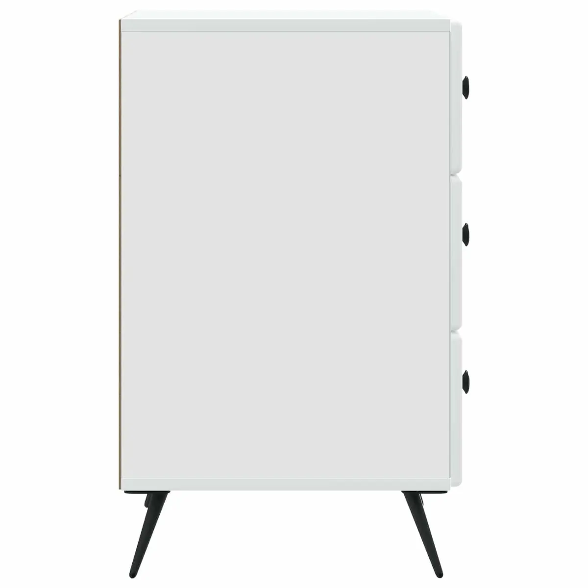 White Modern Bedside Cabinet with Storage Drawer