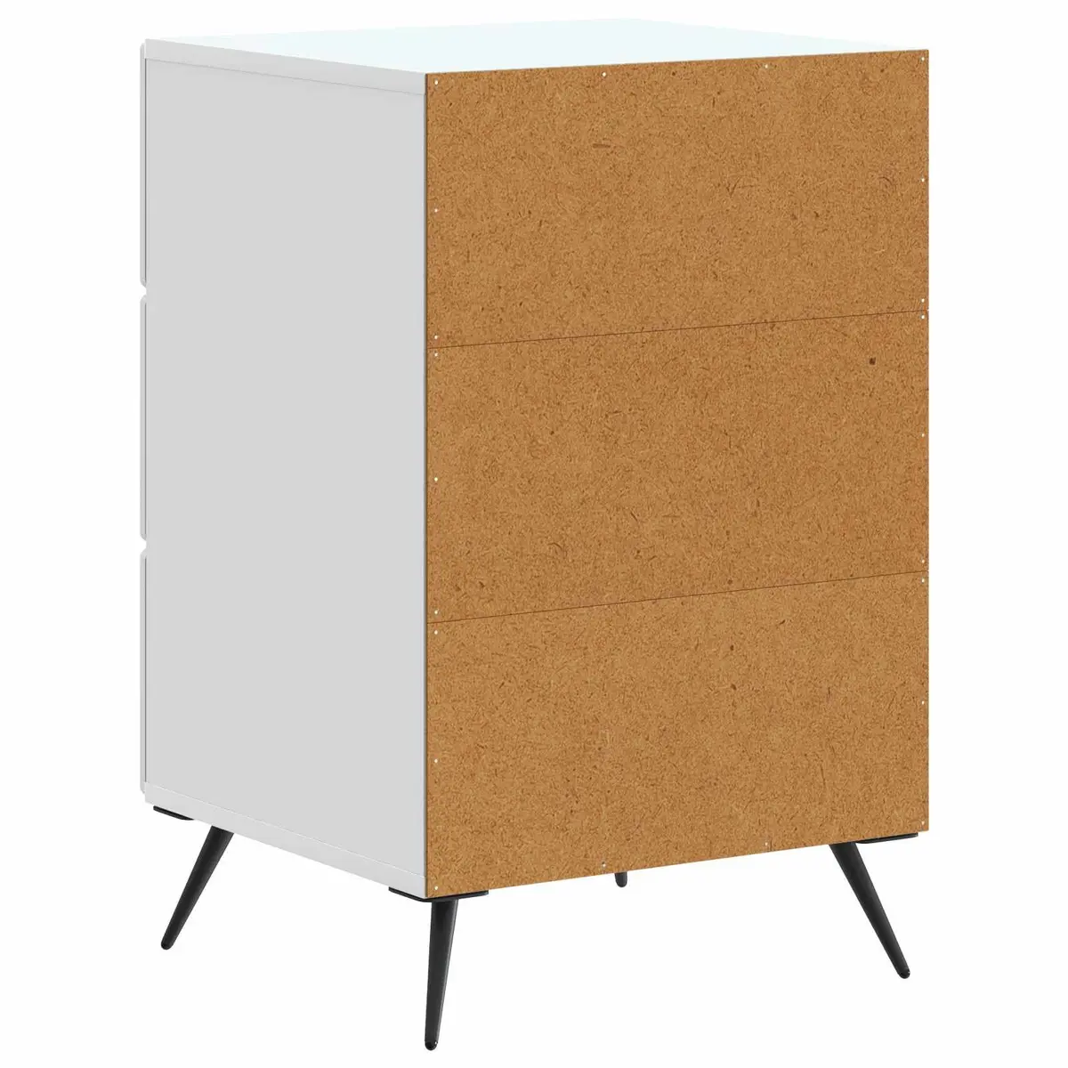 White Modern Bedside Cabinet with Storage Drawer