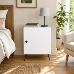 White Modern Nightstand for Cozy Bedrooms