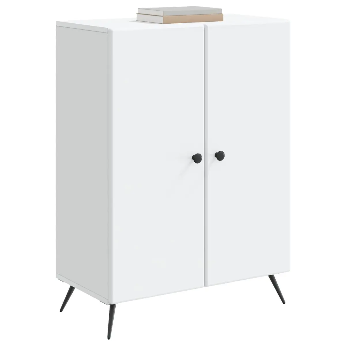 Sideboard White 66 x 34.5 x 90 cm Engineered Wood Storage Cabinet Buffet