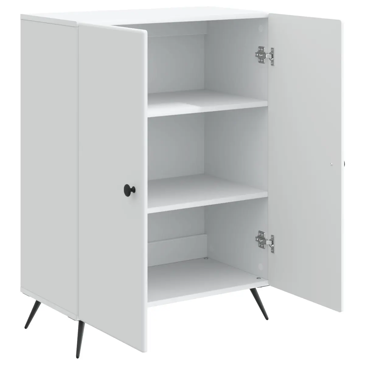 Sideboard White 66 x 34.5 x 90 cm Engineered Wood Storage Cabinet Buffet