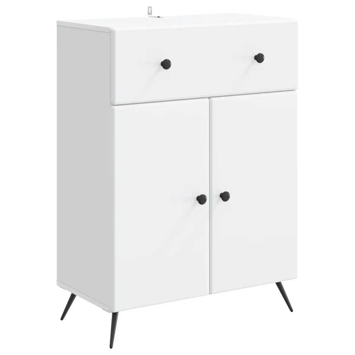 White Buffet Cabinet Storage Unit Engineered Wood 66x34.5x90cm Dining Room