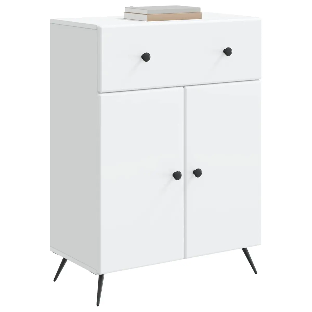 White Buffet Cabinet Storage Unit Engineered Wood 66x34.5x90cm Dining Room