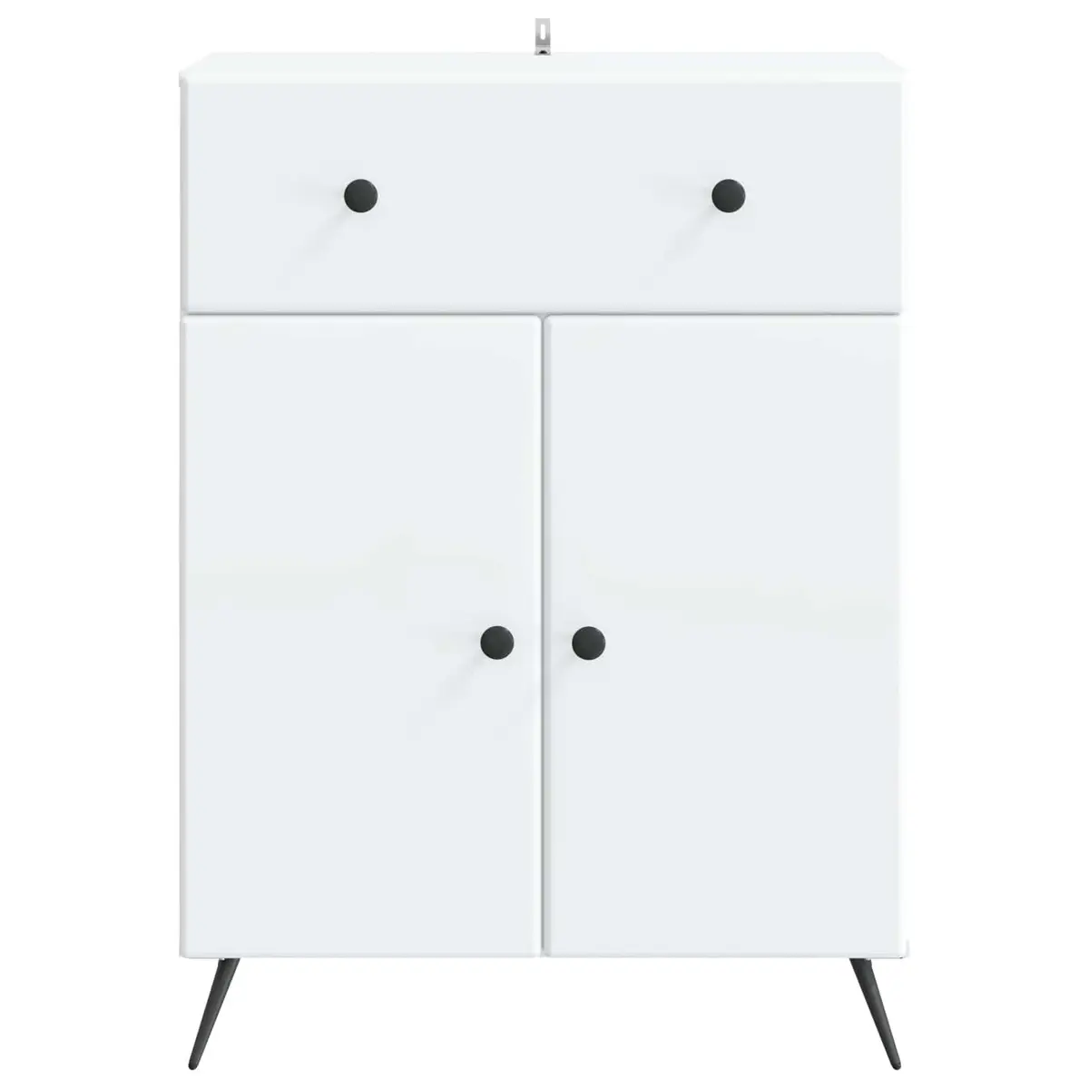 White Buffet Cabinet Storage Unit Engineered Wood 66x34.5x90cm Dining Room