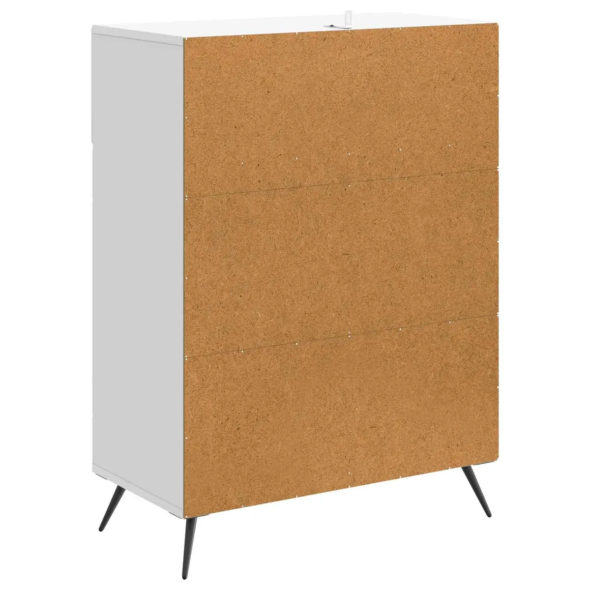 White Buffet Cabinet Storage Unit Engineered Wood 66x34.5x90cm Dining Room