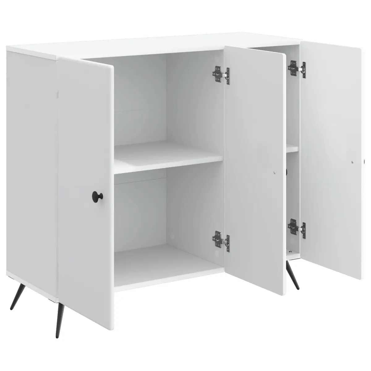 Engineered Wood Sideboard Storage Cabinet White 89cm x 34.5cm x 80cm Suitable for Living and Dining Room