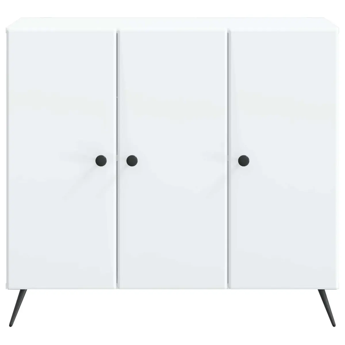 Engineered Wood Sideboard Storage Cabinet White 89cm x 34.5cm x 80cm Suitable for Living and Dining Room
