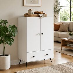 Elegant White Sideboard Buffet for Living Spaces
