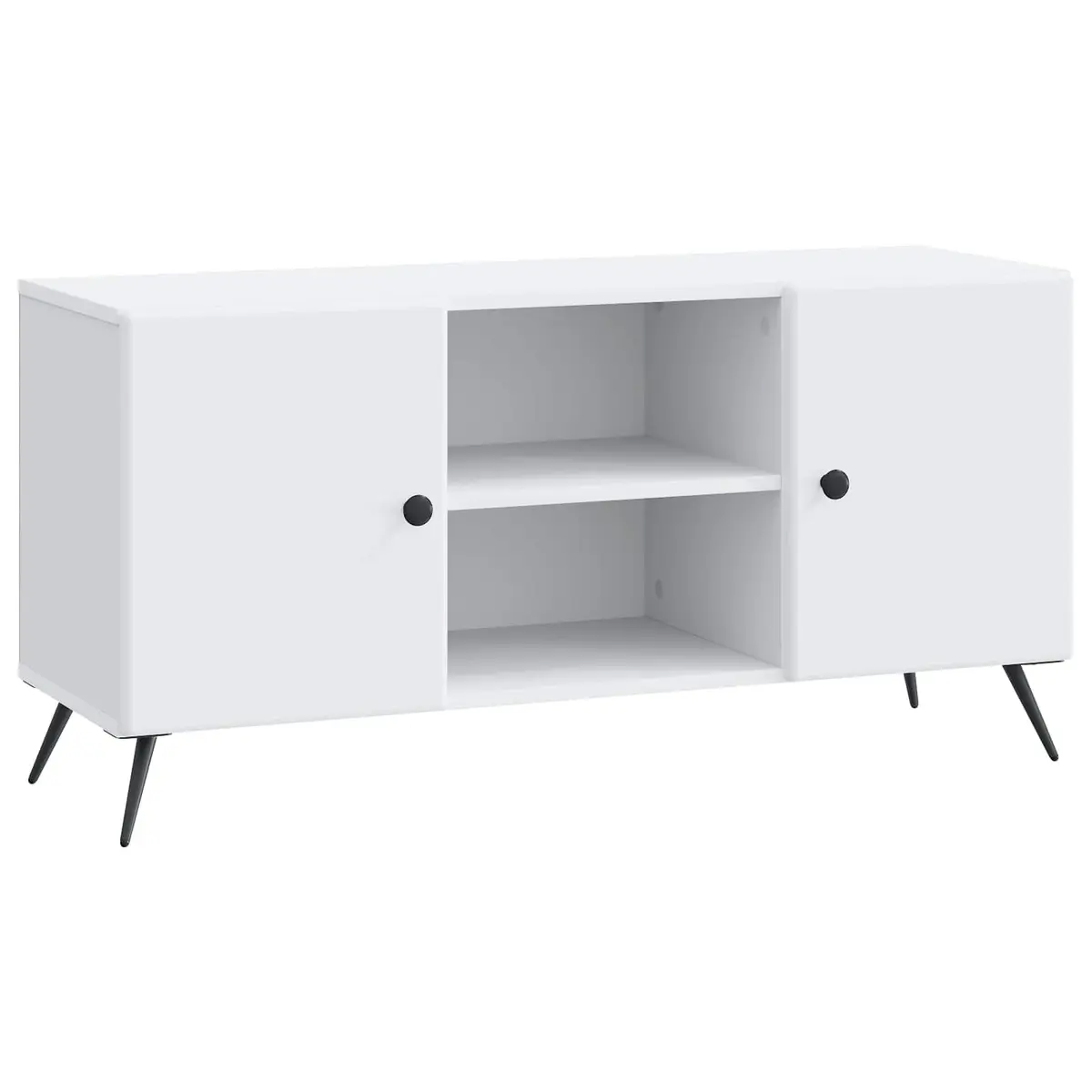 TV Cabinet White 102 x 34.5 x 50 cm Engineered Wood Entertainment Unit Storage