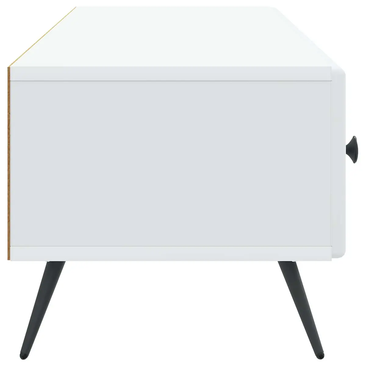 White TV Cabinet with Storage Drawer 147x34.5x30cm