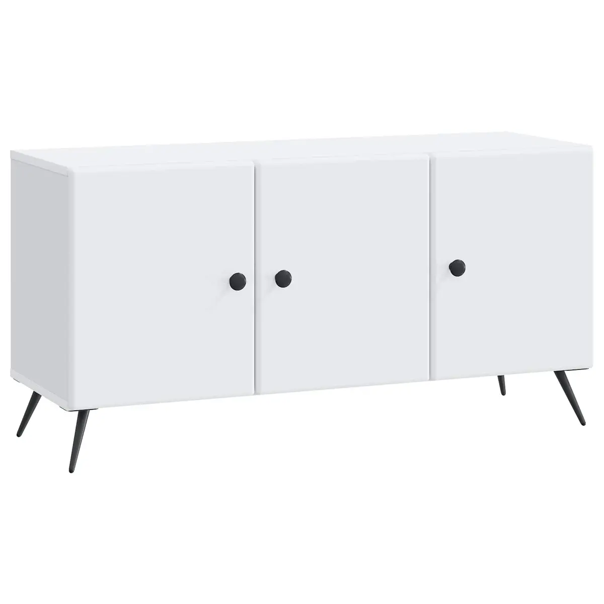 TV Cabinet White 99 x 34.5 x 50 cm Engineered Wood Living Room Storage Entertainment Stand Unit