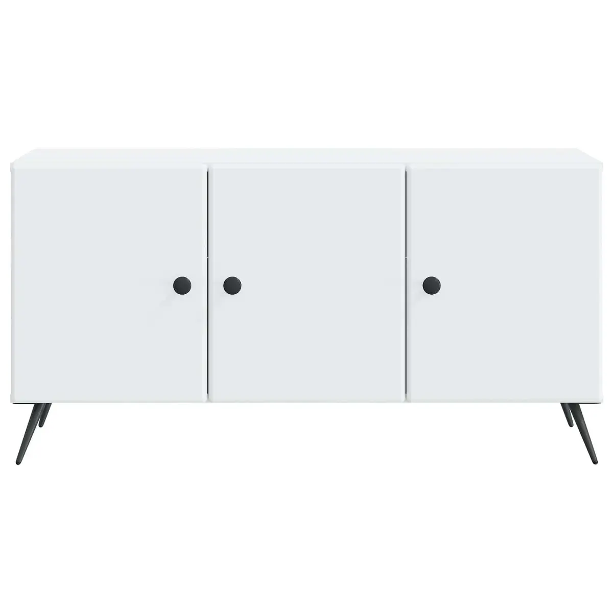 TV Cabinet White 99 x 34.5 x 50 cm Engineered Wood Living Room Storage Entertainment Stand Unit