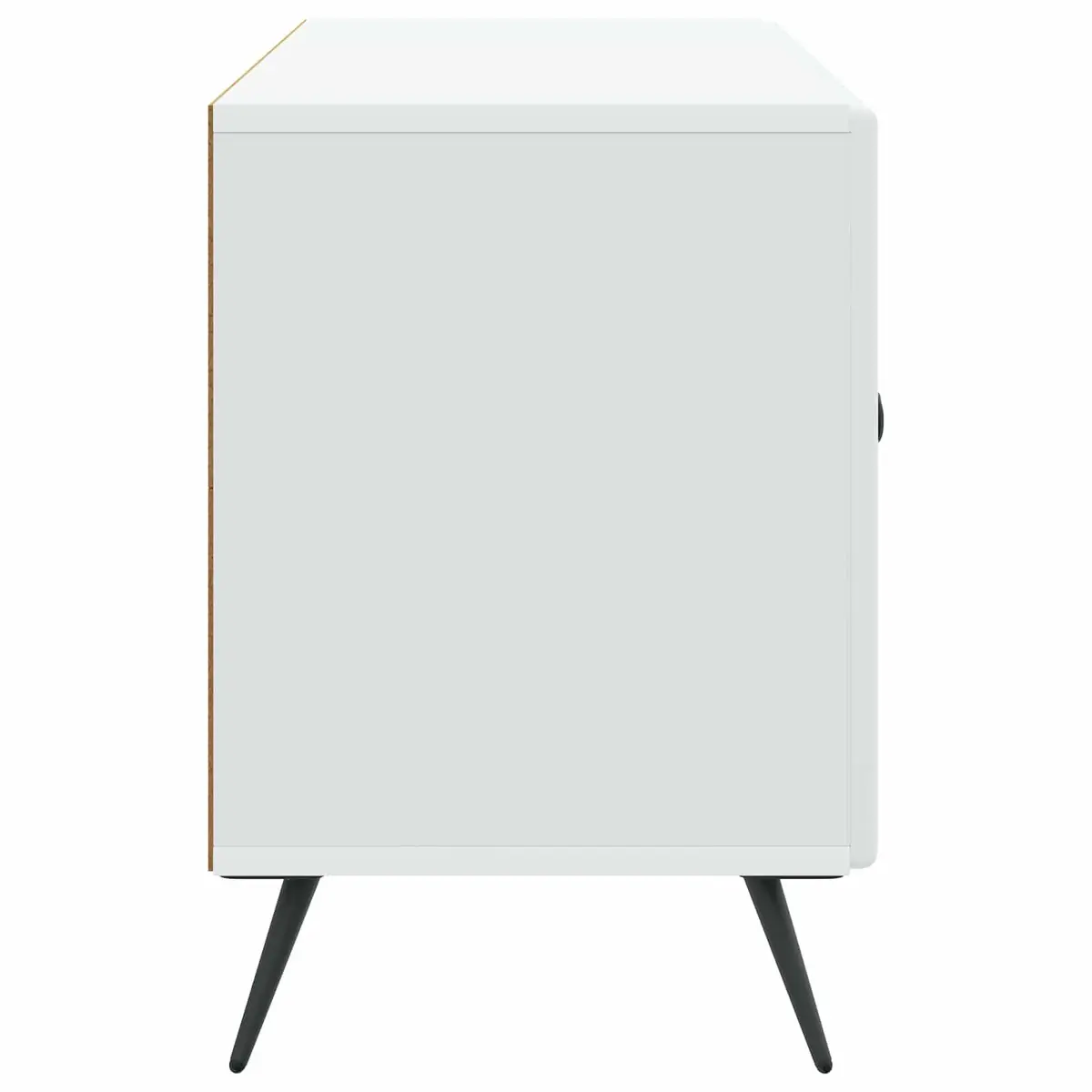 TV Cabinet White 99 x 34.5 x 50 cm Engineered Wood Living Room Storage Entertainment Stand Unit