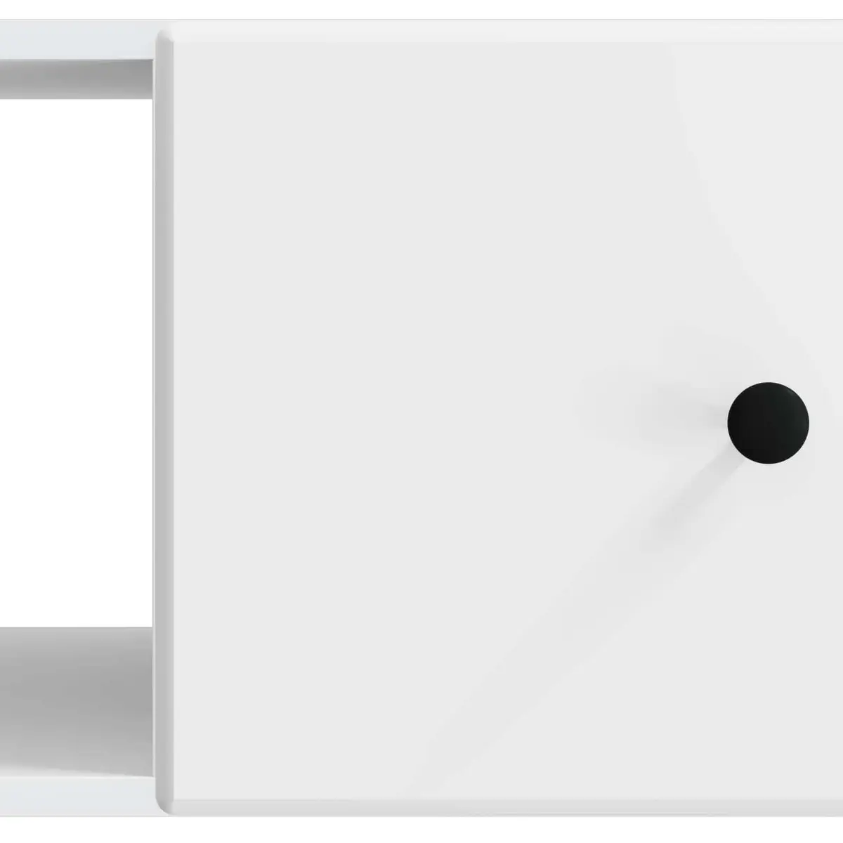 White Rectangular Coffee Table for Living Room Storage