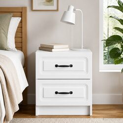 Vintage White Bedside Cabinet for Stylish Storage