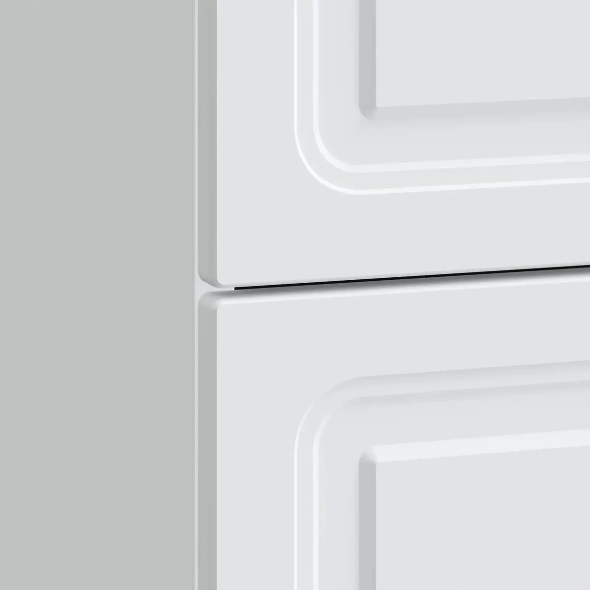 Bedside Table Modern White 62 x 34.5 x 44.5 cm Engineered Wood with Black Bar Handles