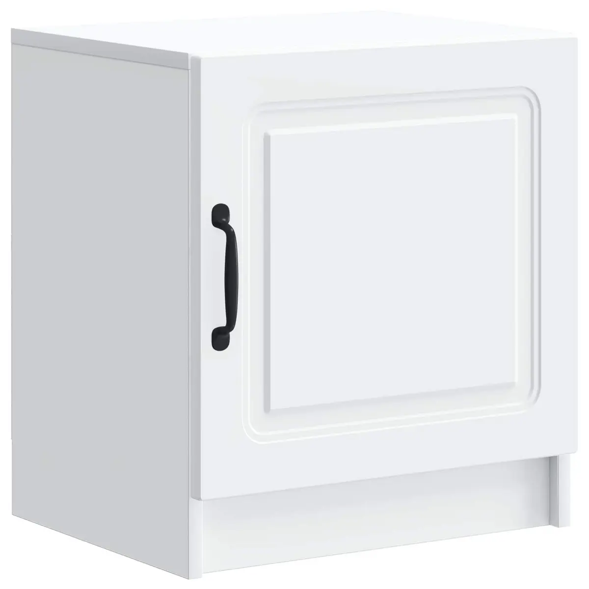 Bedside Cabinet White 43 x 34.5 x 47 cm Engineered Wood Nightstand Storage