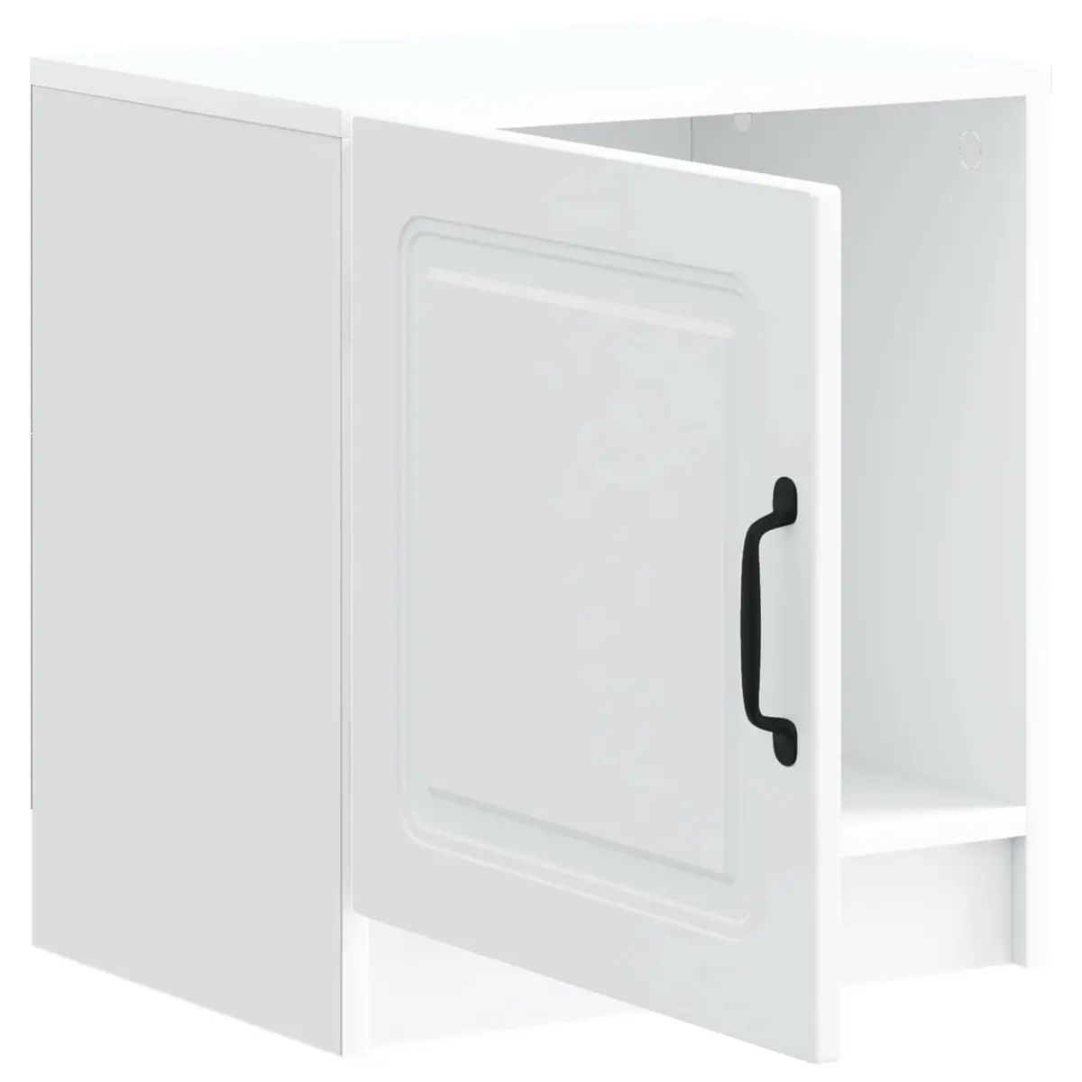 Bedside Cabinet White 43 x 34.5 x 47 cm Engineered Wood Nightstand Storage