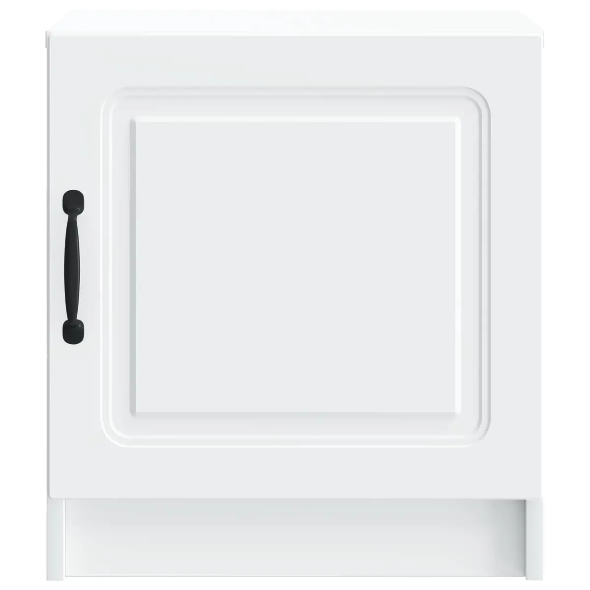 Bedside Cabinet White 43 x 34.5 x 47 cm Engineered Wood Nightstand Storage
