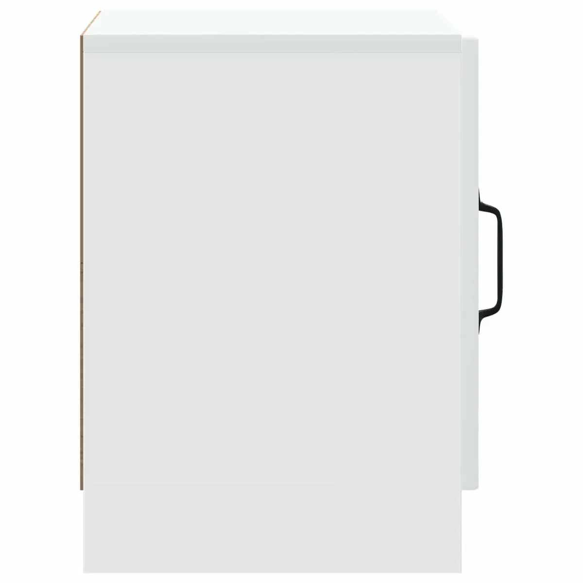 Bedside Cabinet White 43 x 34.5 x 47 cm Engineered Wood Nightstand Storage