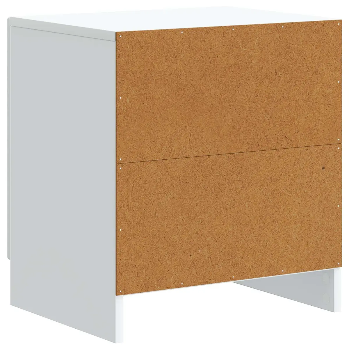 Bedside Cabinet White 43 x 34.5 x 47 cm Engineered Wood Nightstand Storage