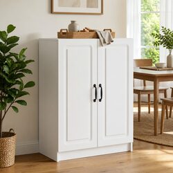 Elegant White Sideboard Storage Cabinet for Living Spaces