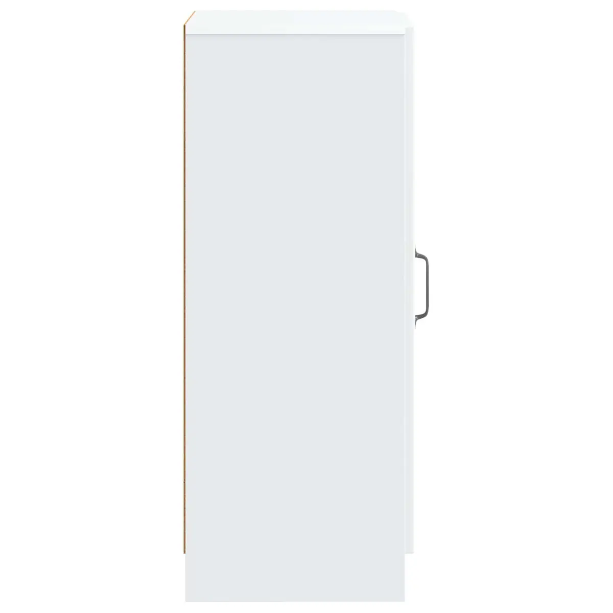 White Sideboard Storage Cabinet with Adjustable Shelves and Drawers for Living