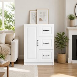 Modern White Sideboard Storage Cabinet 66cm