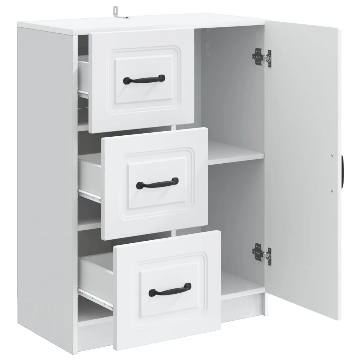 White Sideboard Storage Cabinet 66cm