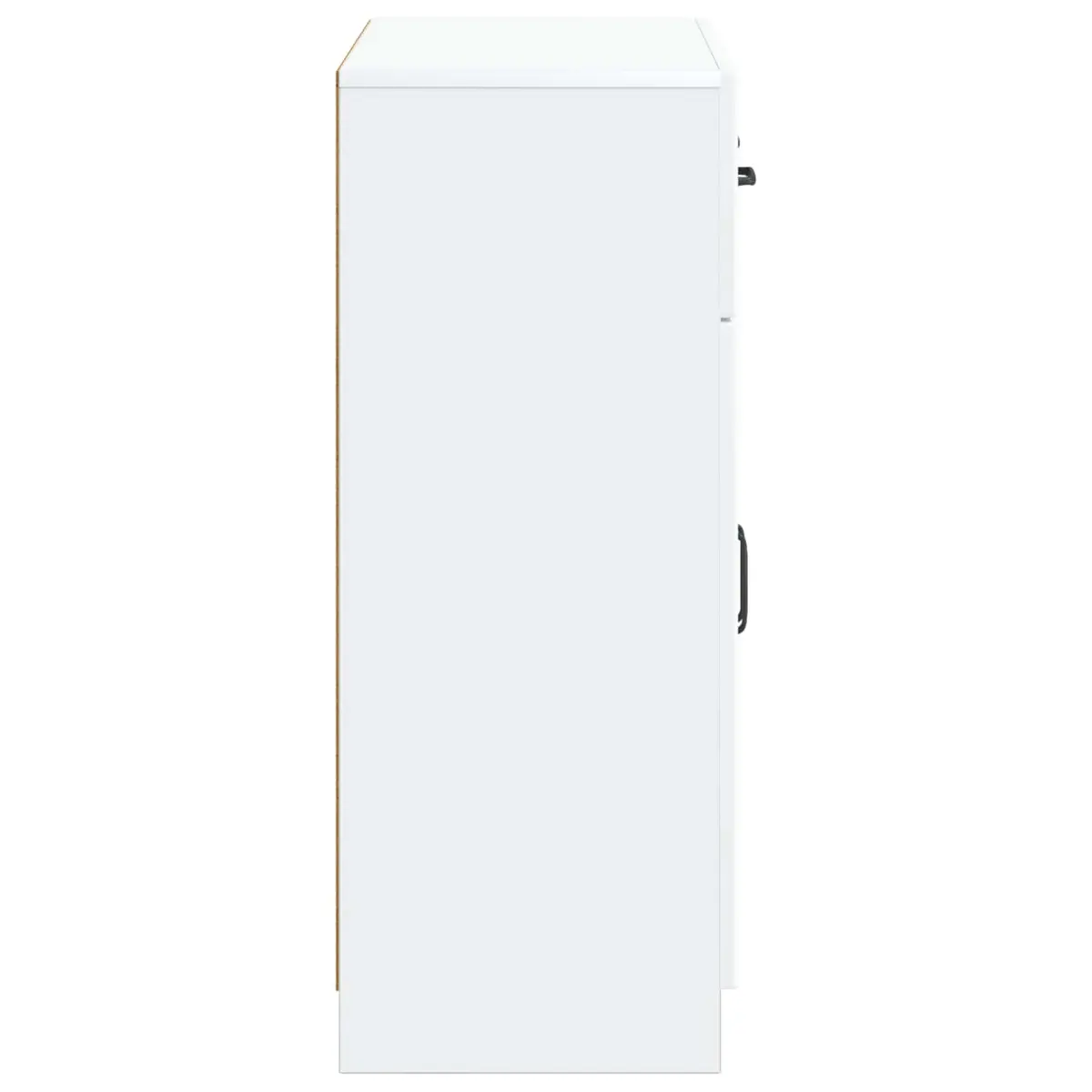 Sideboard Modern White Storage Cabinet Engineered Wood 66 x 34.5 x 87 cm