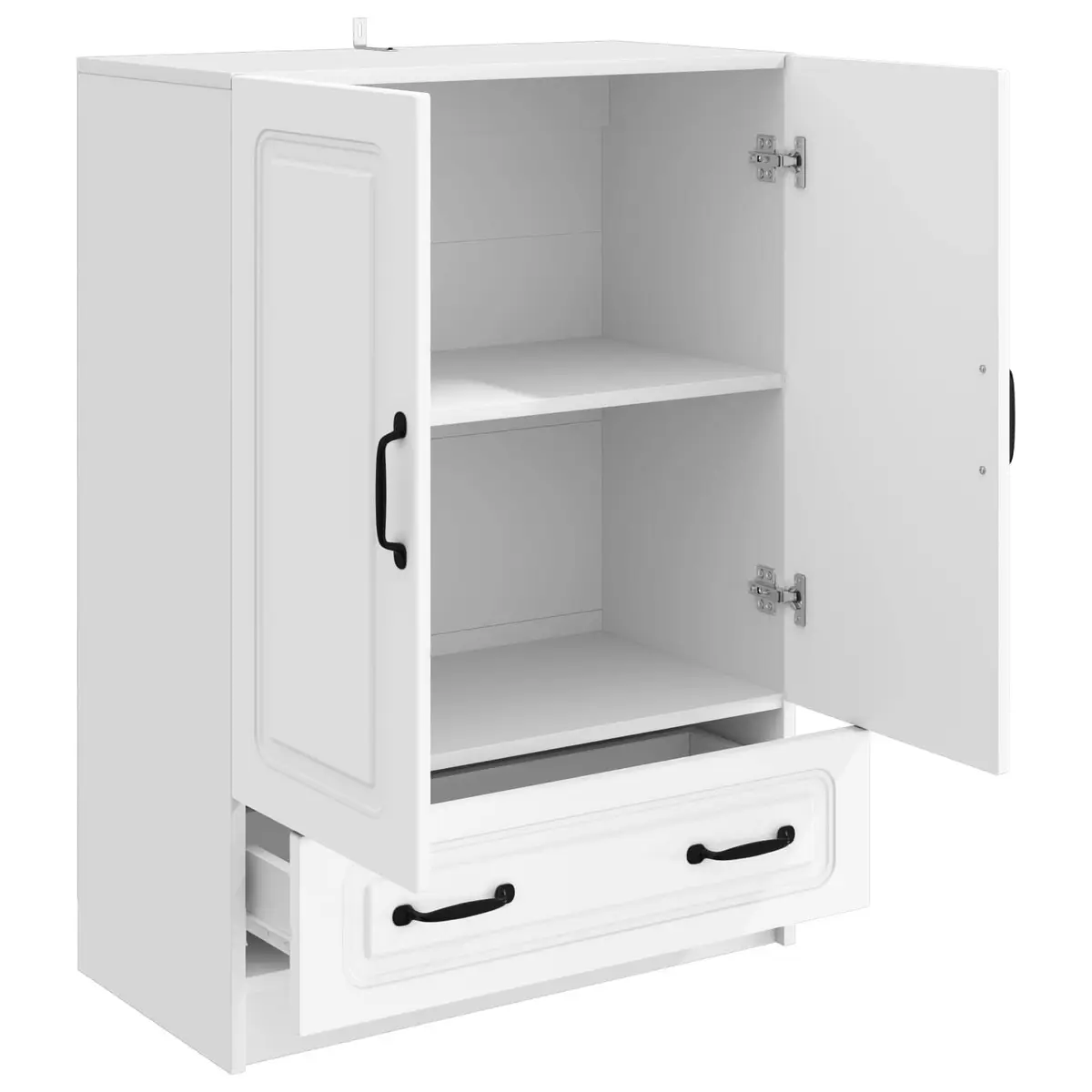 White Sideboard Storage Cabinet 66x34.5x92cm