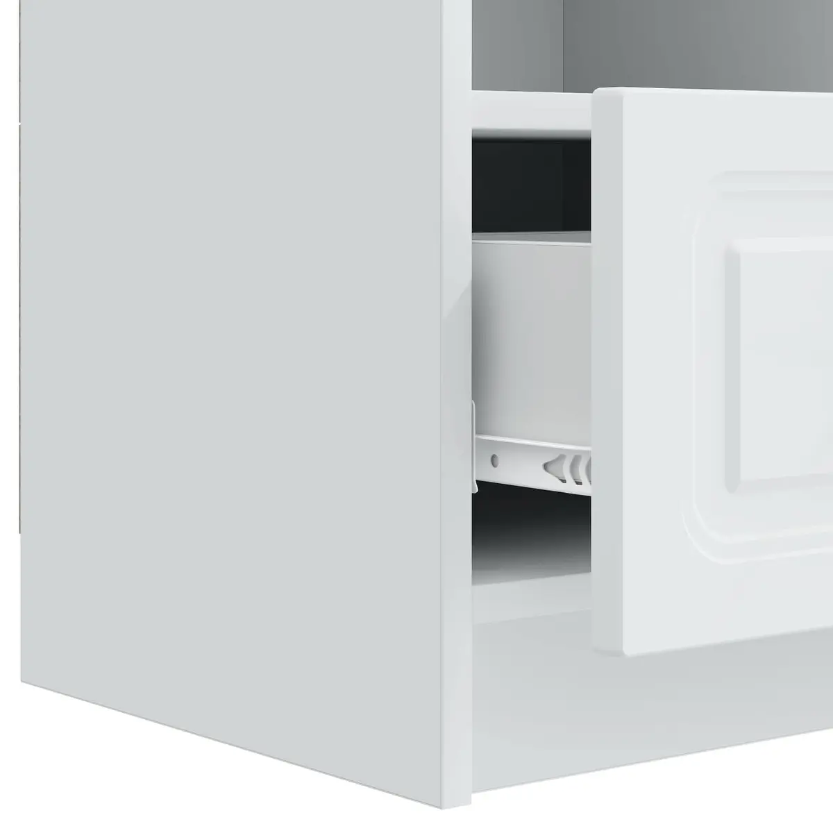 TV Cabinet Modern White 102 x 34.5 x 47 cm Engineered Wood Frame