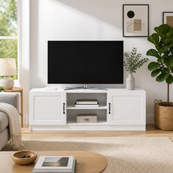 White TV Cabinet for Living Room 150 x 31 x 47 cm