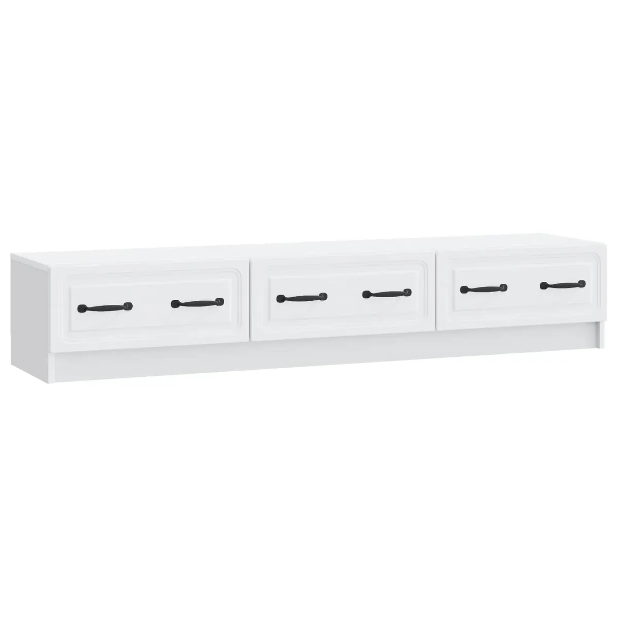 TV Cabinet Modern White 147cm Engineered Wood with Drawer